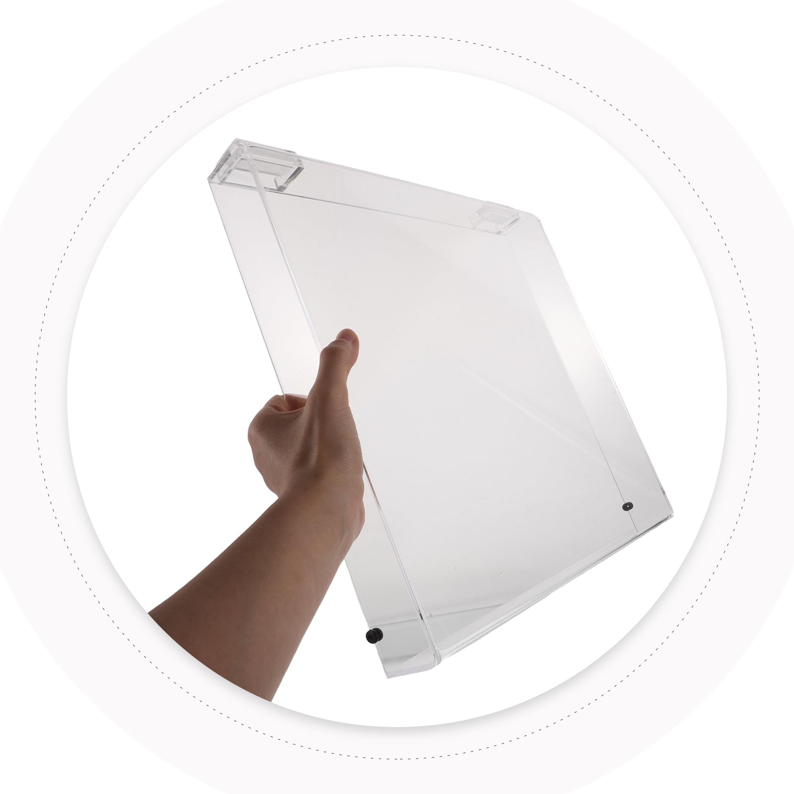 Funda Antipolvo Transparente Tapa con Bisagras Extraíble Cubierta Protectora Acrílica para Protección Compatible con Audio- At-lp60x para Tocadiscos de Vinilo
