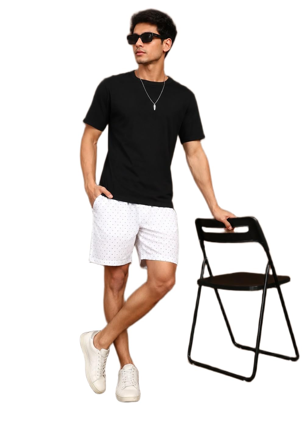 Men's Fresh White Printed Linen Regular Fit Casual Shorts – Mid-Rise Elasticated Waistband S to XXL-picture-49