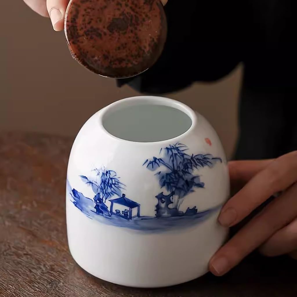TEESONG Słoiki na herbatę kreatywne ceramiczne puszki do herbaty domowe pu'er luźna herbata czarna herbata przechowywanie puszki na herbatę zamknięte słoiki pojemniki do przechowywania herbaty z