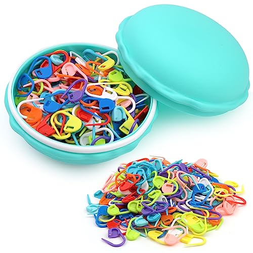 Set 12 Segnapunti Per Maglia E Uncinetto In Alluminio – 6 Misure (da 6 A 20 Cm) E 6 Colori – Fermapunti Riutilizzabili Per Lavori In Ferro E Cucito - 2