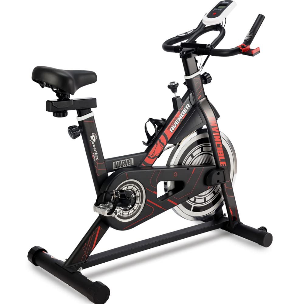 See full amazon price history chart for PowerMax Fitness MB-145 Iron Man Edition Exercise Spin Bike For Home Use | 8Kg Flywheel, Ipad & Bottle Holder, HDR Foam Grip Handle & HR Sensors PowerMax Fitness MB-145 Iron Man Edition Exercise Spin Bike For Home Use | 8Kg Flywheel, Ipad & Bottle Holder, HDR Foam Grip Handle & HR Sensors (B09D7ZT6RT) Amazon Price History, Amazon Price Tracker
