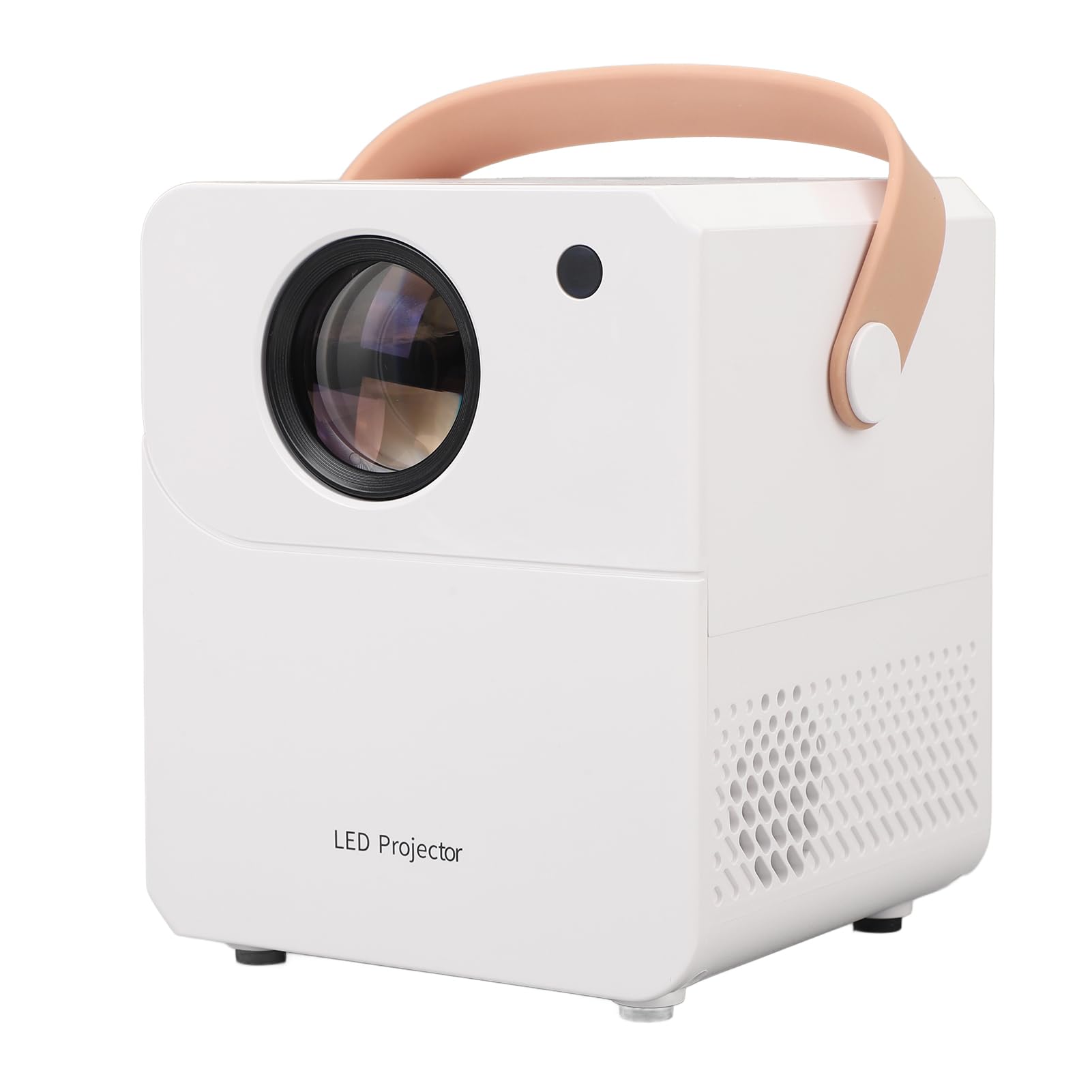 Mini Projector, FHD 1080P 4K 16:9 WiFi Movie Projector with 2x5W Speaker, Auto, Manual Focusing, for Android 7.1, Home Cinema Video Projector for Home Theater (GB Plug)