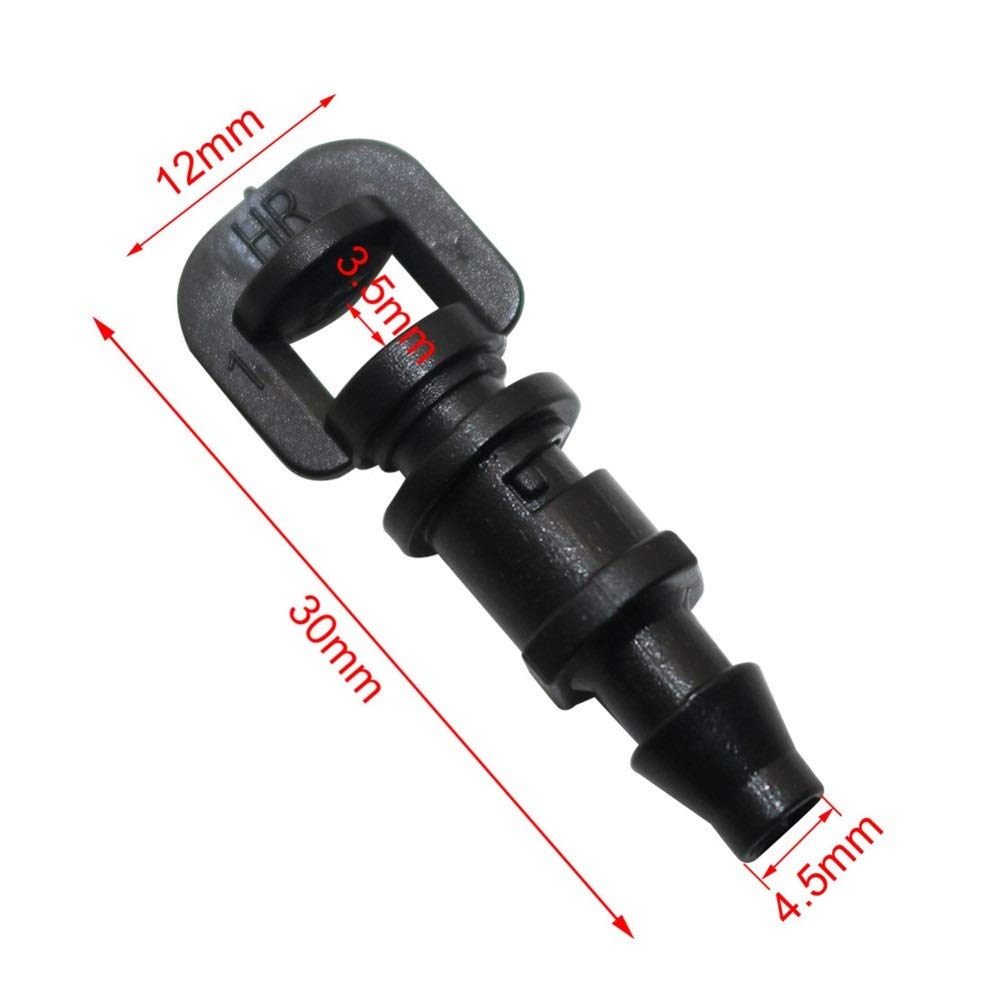 Rociadores de riego de jardín G refractiva por microaspersión invernadero riego de frutas nebulización de riego Microjet nebulización Boquilla de púas conector 500 PC (Color : Black)