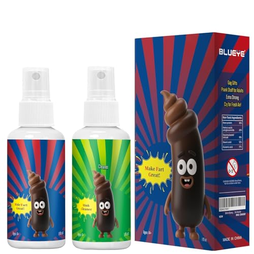 BLUEYE Stink Fart Spray Extra Strong, Cleaner Added,Potent Smell Like Fart Bomb,Hilarious Gag...