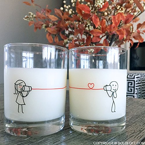 Boldloft Say I Love You Too Couple Drinking Glasses-Boyfriend Gifts From Girlfriend Husband Gifts From Wife Couple Gifts For Anniversary Valentine's Day Wedding Engagement I Love You Gifts For Him #TOP1