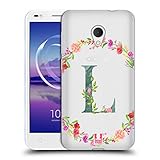 Head Hülle Designs Buchstabe L Dekorative Initialen Soft Gel Hülle für Alcatel U5 HD