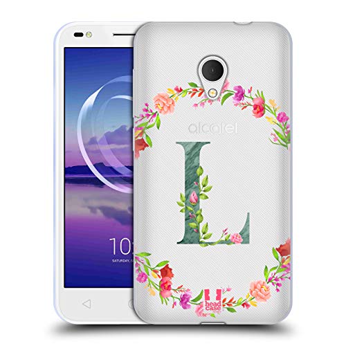 Head Hülle Designs Buchstabe L Dekorative Initialen Soft Gel Hülle für Alcatel U5 HD