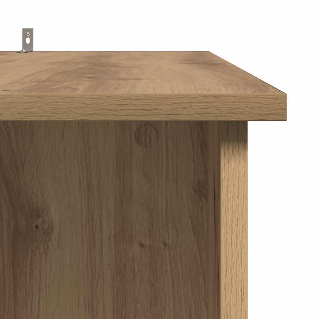 Fengshui Stół barowy z regałem dąb Artisan 102 x 50 x 103,5 cm materiał drewnopochodny