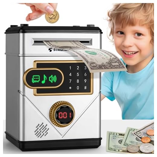 Ltteaoy Hucha Electrónica Niños 3-12 Años, Hucha con Pantalla Táctil Hucha Cajero Automatico Huchas Originales para Niños, Regalo para Niños