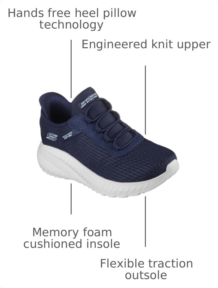 Image of Skechers Women's Hands Free Slip-ins Bobs Squad Chaos - in Color | Casual sneaker, Slip-ins, Memory Foam footbed, Heel Pillow, Flexible outsole, stretch laces - no tie fit, Machine Washable