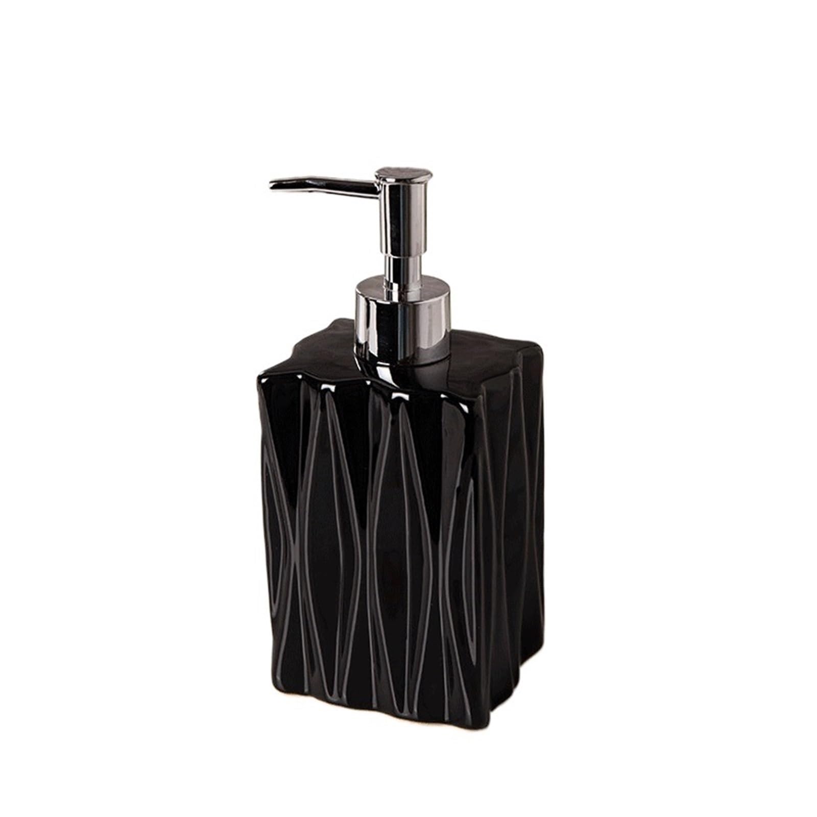 Cyairong-22 Black Soap Dispenser Luxury Soap Dispenser Bottle | Pump | Empty Ceramic Bottles For Body Lotion, Shampoo, And Wash(Black)