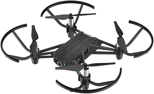 MightySkins Skin compatible con DJI Ryze Tello Drone - Madera negra | Funda protectora de vinilo duradera y única | Fácil de aplicar, quitar y