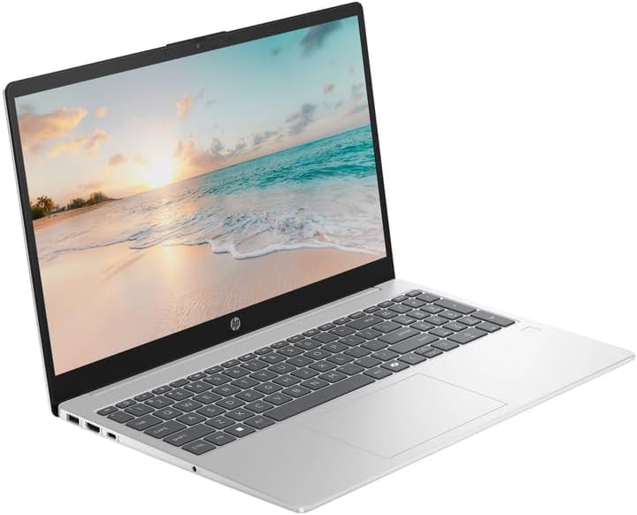 Image of HP 15.6 inch FHD Business & Student Laptop Computer, 8-Cores Intel Core i3, Windows 11 Home with Copilot AI, PLUSERA Earphones & 8-in-1 Hub Included, Silver (Light Gray, 16GB RAM | 256GB SSD)