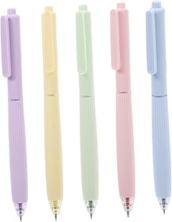 STOBOK Juego De 5 Piezas Pluma De Gel Bolígrafos Divertidos Bolígrafos para Tomar Notas Estacionario para La Escuela Bolígrafos Escolares Bolígrafo De Gel De Color Linda Pluma El Plastico