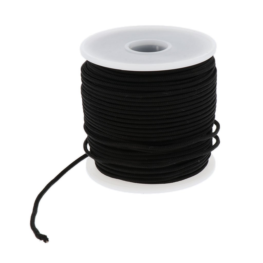 MagiDeal 2mm 50m Paracord 6-Strand Parachute Cord Tie Down Rope Outdoor Tent Guy Line Camping Accessories - black