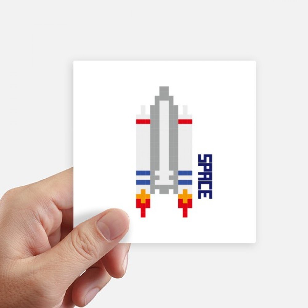 Autocollant carré 10 cm universe de qualité supérieure lot de 8 stickers pixel art