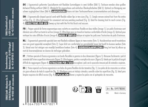 SONAX TierhaarEntferner (1 Stück) ermöglicht Haare effizient und gründlich aus schwer erreichbaren Ecken zu entfernen | Art-Nr. 04978000