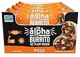 Alpha Foods Vegan Pizza Burrito | 100% Plant-Based Protein | Dairy Free | Frozen Burrito | Meatless...