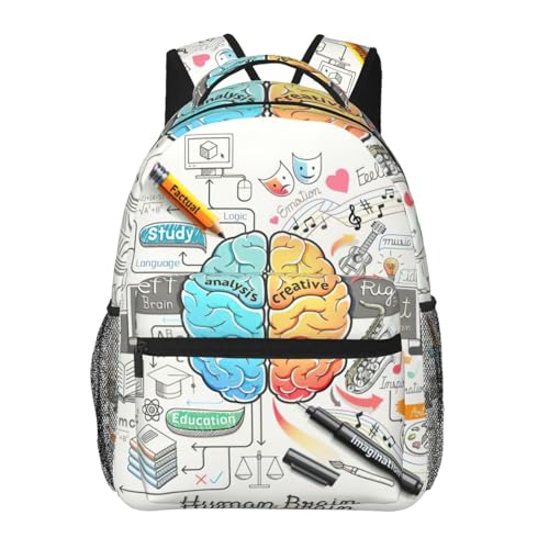 Sac à dos imprimé cerveau OdDdot protégez votre ordinateur avec style