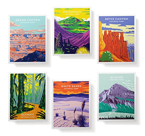Image of Twigs Paper National Park Cards, 12 Scenic Blank Note Cards with Envelopes