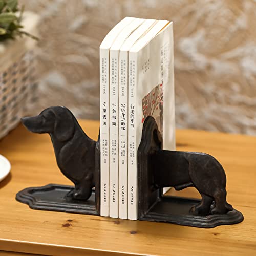 Phaxth Dachshund Dog Bookends Decorative, Wiener Dog Book Ends, Pair #TOP5