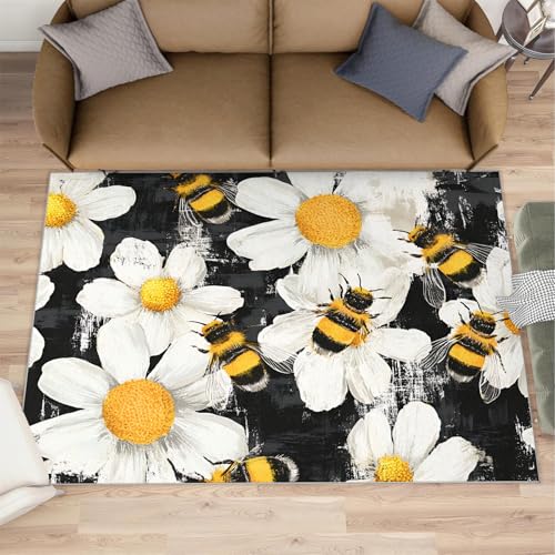 Tapete Floral 2x6 pies, rectangular, antideslizante y lavable miniatura 3