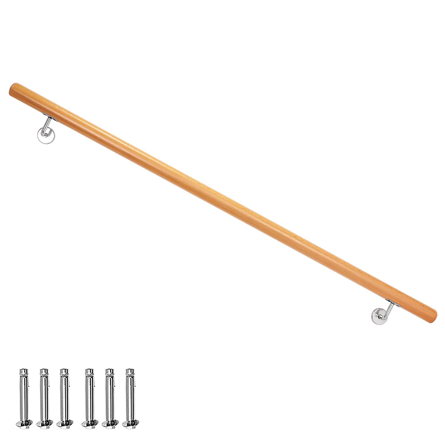 Buche Holz Handlauf Treppengeländer Geländer für Treppe Wandhandlauf V2Aox