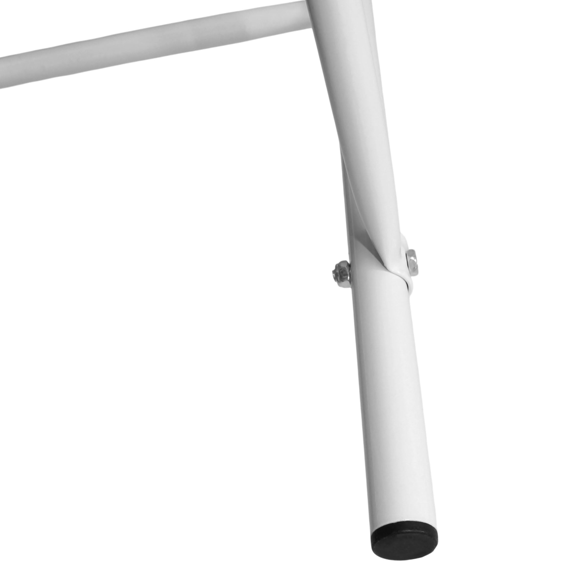 Spetebo Metall Getränkekisten Ständer, weiß, 116 x 50 cm, für 3 Kisten | Regal für 3 Getränkekästen, Kastenständer, Ordnungssystem für Abstellraum