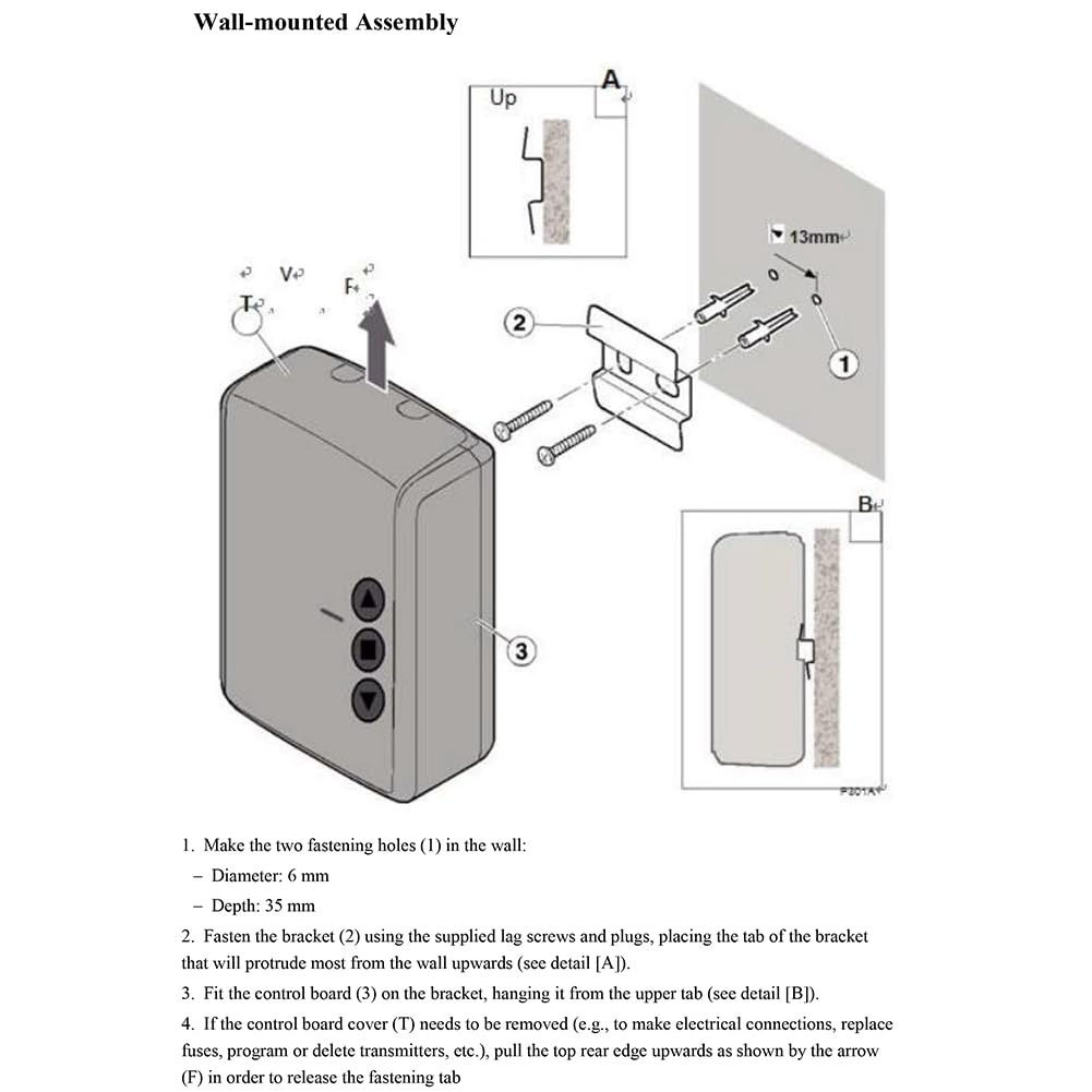 Carte de Commande Universelle pour Porte de Garage AC220V avec Récepteur pour Moteur Tubulaire et Panneau de Commande pour Moteur de Volet Roulant (4 Télécommandes)