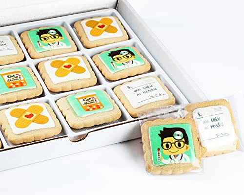Image of Get Well Soon Gift Cookies Basket Box For Kids and Adults After Surgery Care Package Feel Better Sick | 12 PACK | Nut Free | Kosher
