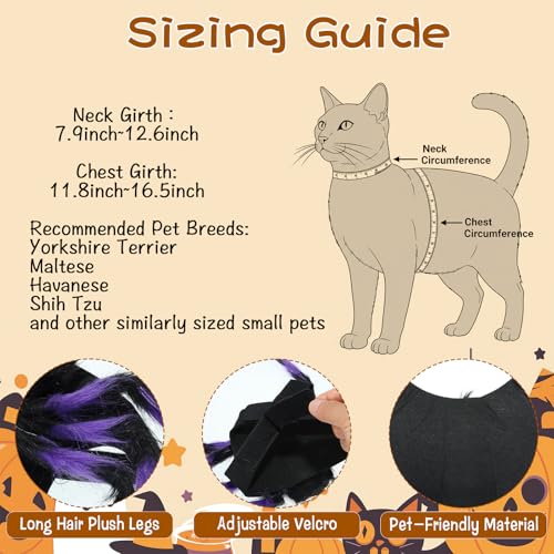 Disfraz de Araña para Perros Pequeños Halloween Ajustable miniatura 3
