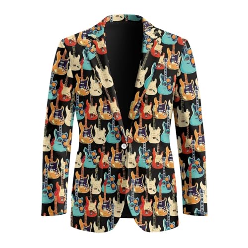 Men's Casual Lapel Blazer Stretchy Breathable One Button Sports Coats with Lined for Prom Party & Dinner Size S-5XL4