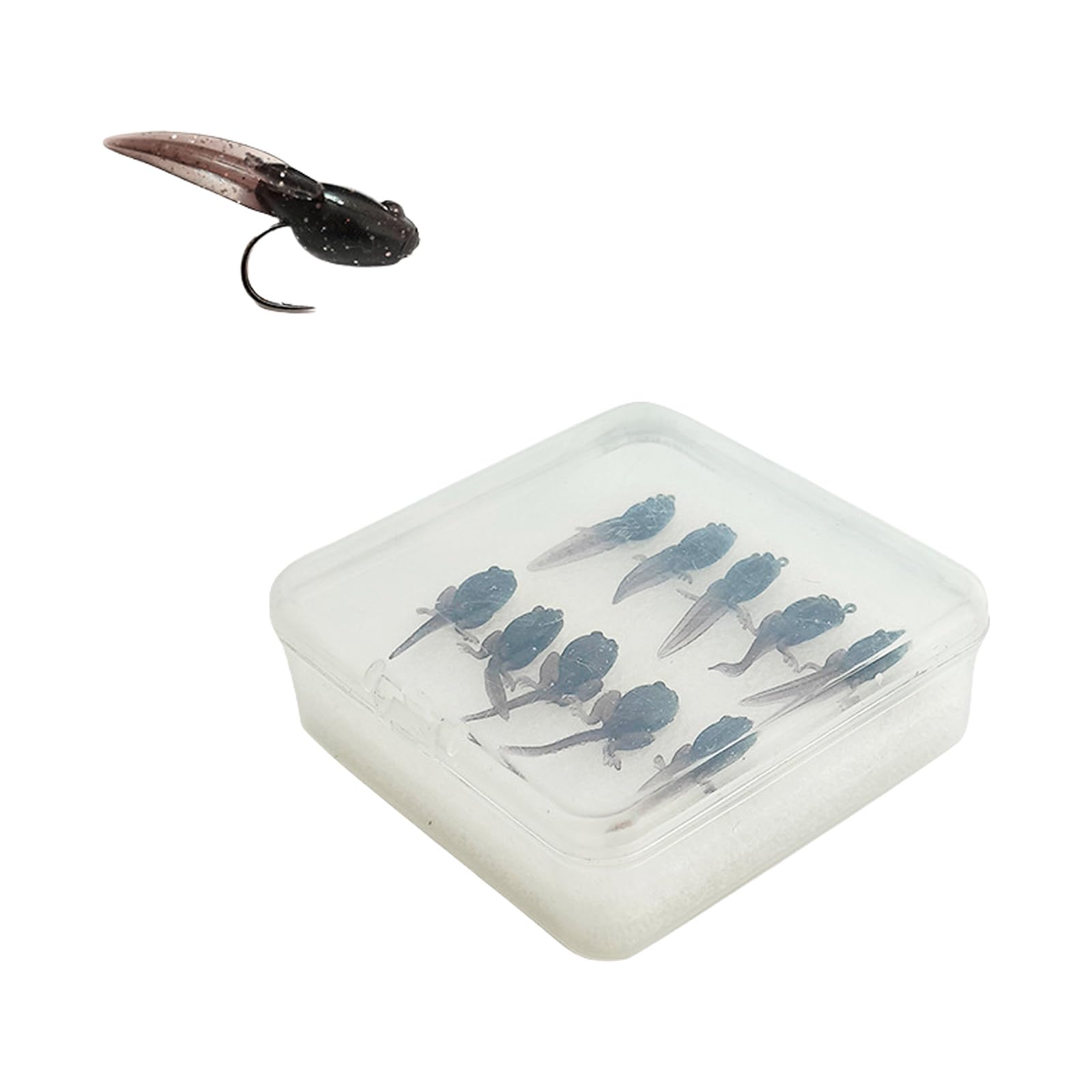 yanwuwa 10pcs Simulation Realistic Artificial Baits with Barbed Hook Tiny Baits for Trout Soft Lures Fishing Tackle Fishing Lures