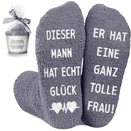 Hochzeitstag Geschenke für Männer, Lustige Socken Geburtstagsgeschenk Weihnachtsgeschenke für Männer Partner Pärchen, Männergeschenke zum Geburtstag Paar Valentinstag Jahrestag Geschenk für Ihn Socken