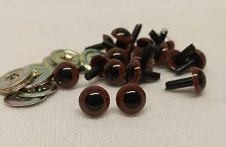 Sassy Bears 7.5mm Chestnut Brown Safety Eyes (10 Pairs) for Bears Dolls Puppets Crafts