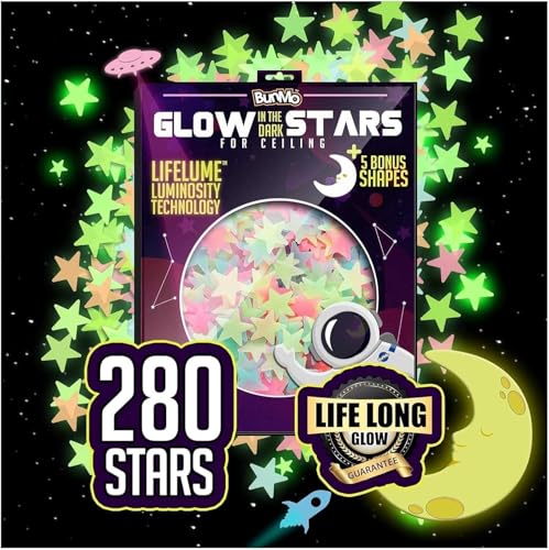 BUNMO 280pcs Glow in The Dark Stars for...