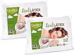 Travesseiro Real Látex 14, Duoflex, 100% Algodão, Branco, para Fronha 50Cmx70Cm