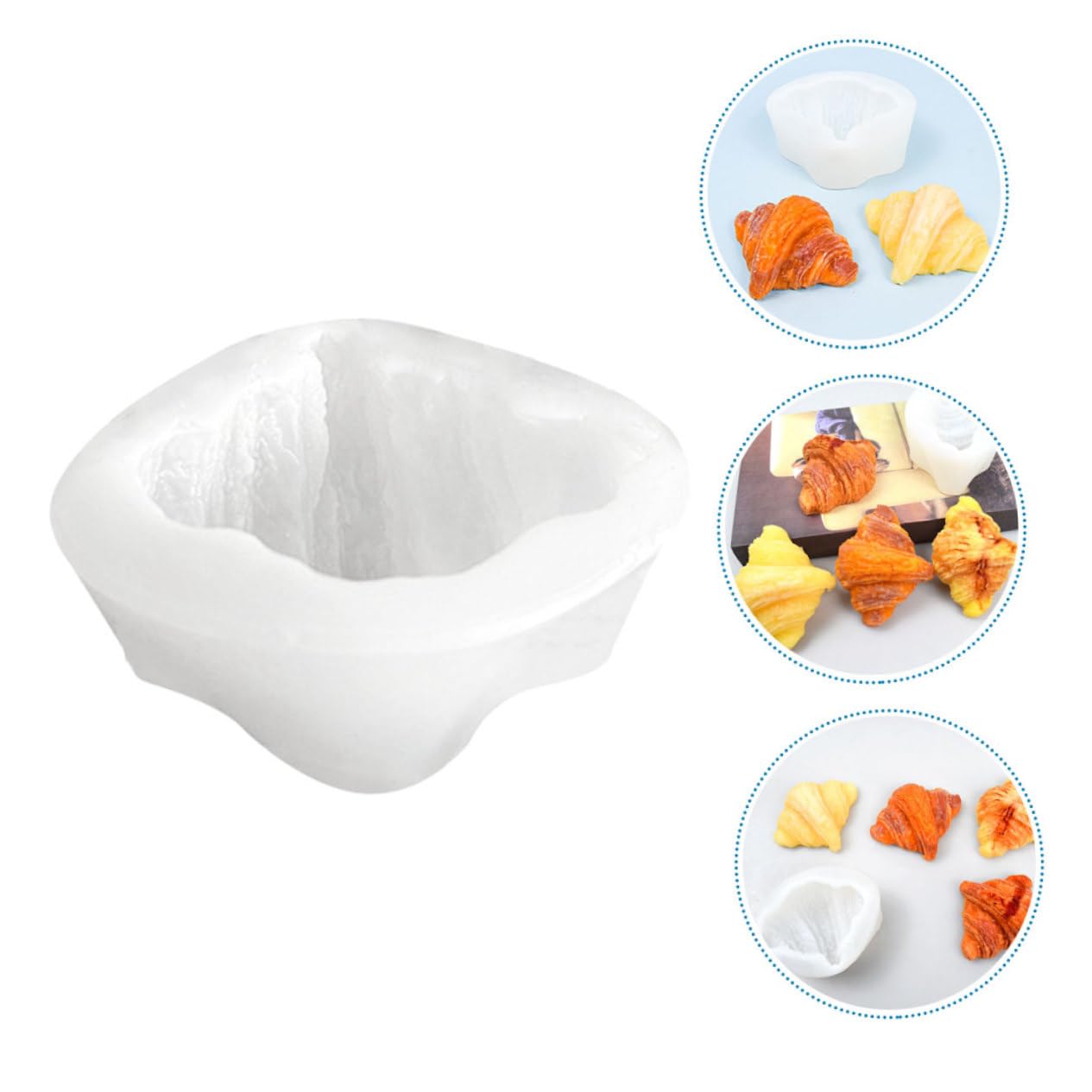 Operitacx 5pièces Moule Silicone Croissant pour Fabrication De Bougies Aromatiques Et Décorations Moule Antiadhésif pour Pâtisserie Et Fondant