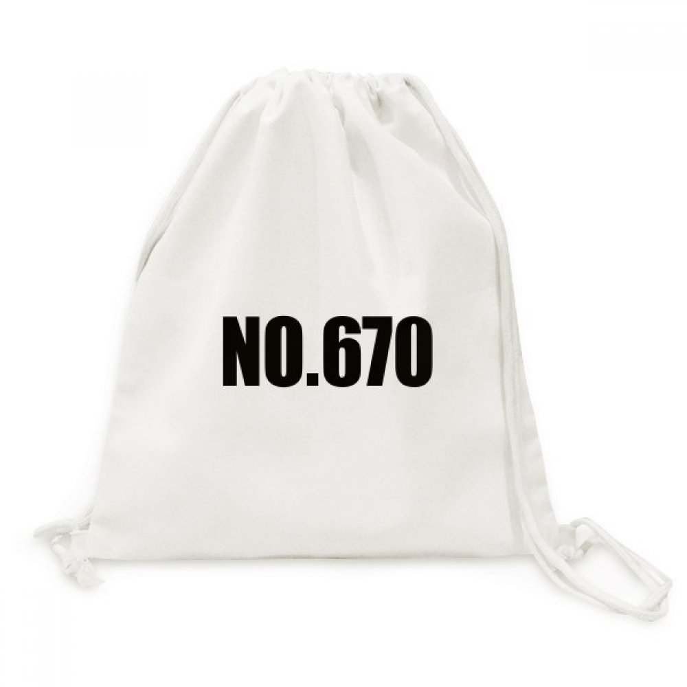 Sac à dos DIYthinker Nom Numéro Chanceux n ° 670 Toile Drawstring Backpack - 5