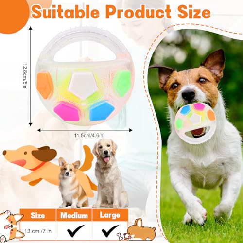Pipihome The Mellow Dog Calming Ball, Antistressball Hundespielzeug Unzerstörbar, Intelligenzspielzeug Hundeball mit Handle, Interaktives Hundespielzeug Balls Kleine Mittlere Große Hunde