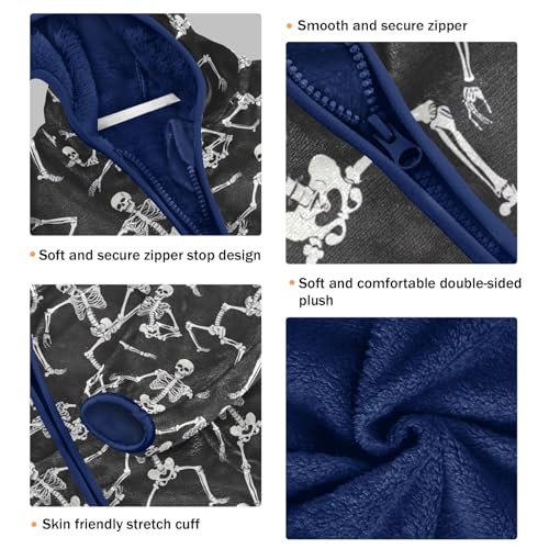 Skull Bird Toddler Boy Hoodies Thickened Warm Soft Comfy Fleece Outerwear Jackets with Arctic Fleece Lining 3-10Y3