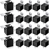 20 Packs 12V 30/40 Amp 5 Pin Relays Switch Electrical SPDT Auto Power Relay for Cars Automotive Truck Marine Boat Fan
