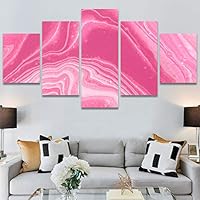 SIGNWIN 5 Panel Canvas Wall Art Abstract Colorful Decorative Elements Modern Artwork for Home Decorations Ready to Hang - 60