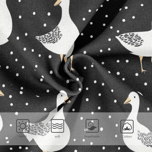 Wusikd White Geese Girls' Underwear Cotton Black White Dots Girls Briefs Soft Toddler Underwear 2T3