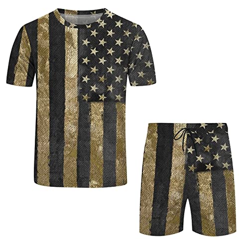 Mens Summer Outfits 2 Piece Long Sleeve Full Zip Running Jogging Sweatsuit Athletic Sports Set Tropical Outfits Loungewear Sets(Ag,X-Large) #TOP1