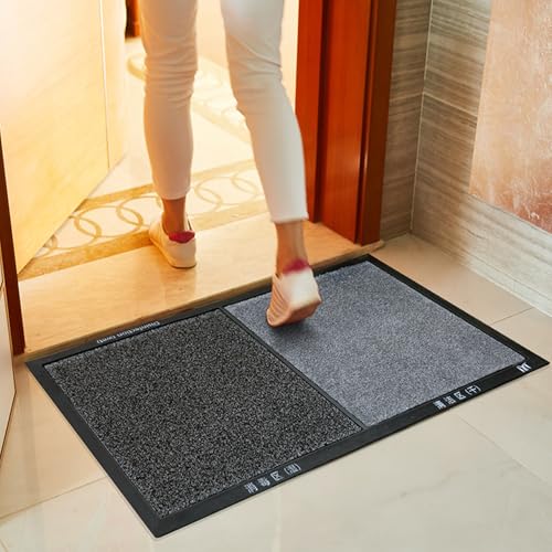 Tapis de porte contre la boue avec 2 compartiments pour sols propres