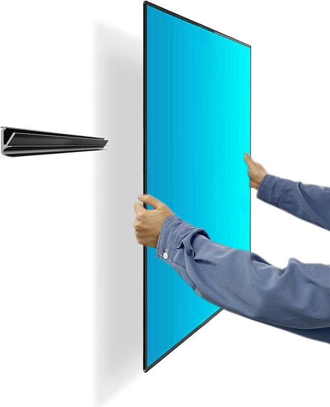 Soporte de Pared para TV sin Tachuelas, Colgador de TV sin Tachuelas sin daños, sin Taladro, sin Tornillos, Soporte de Barra de Pantalla Plana fácil de Instalar, se Adapta a televisores VESA de 12 a