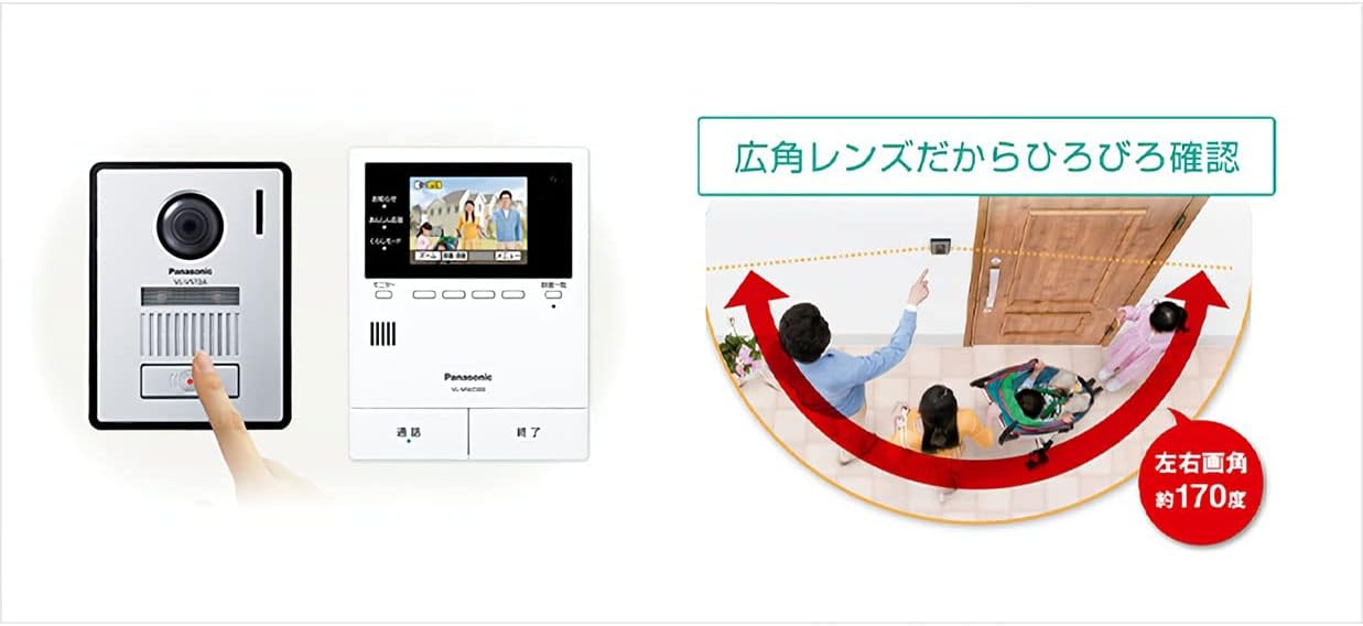 3点セット/モニター付テレビドアホン パナソニック ワイヤレスモニター付き テレビドアホン VL-MWE310 宅配