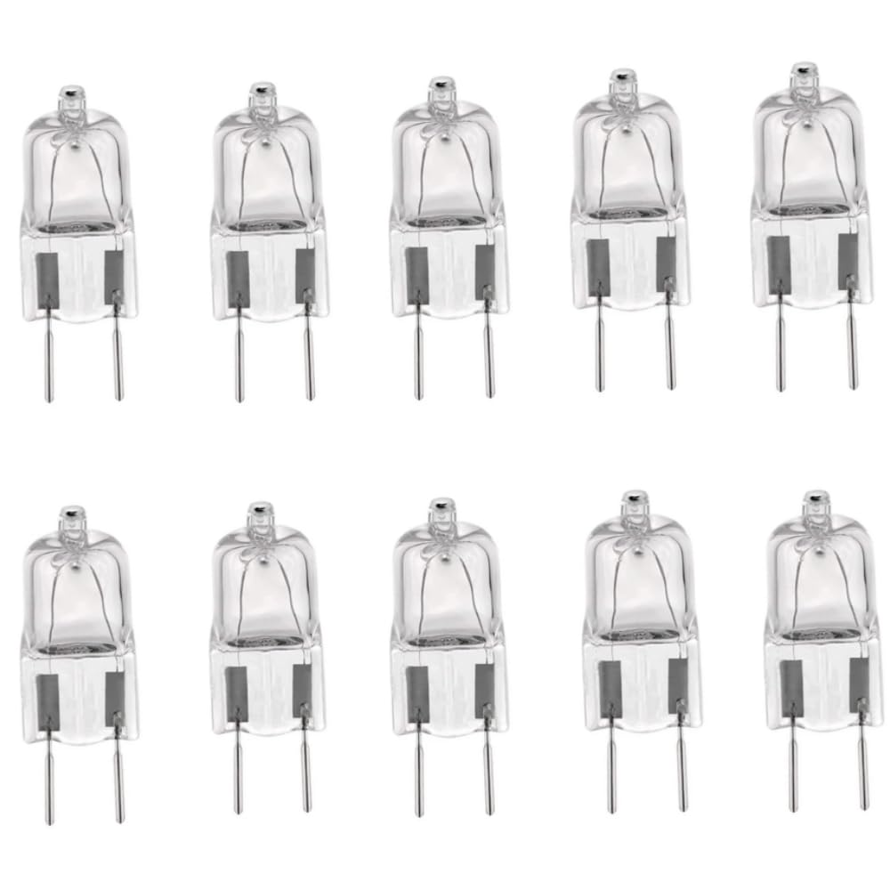 ALIVIM 10Pcs G8 120V 20W 35W 50W Halogen Light Glass Bulb LED Lamp Inserted Bead Crystal Warm White,35W