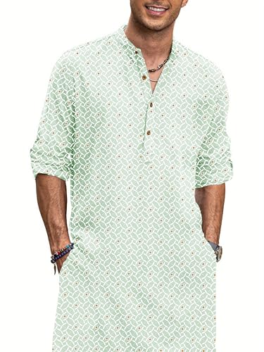 Image of BE ACTIVE Cotton Kurta for Men | Traditional and Classy Design | Indian Kurta | Full Sleeve Kurta